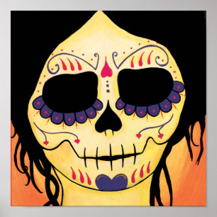 Esqueletos de Dia de los Muertos Impresión Emma