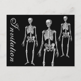 Esqueletos de la invitación de Halloween de marzo