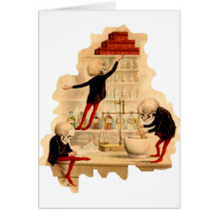 Esqueletos enojados del científico