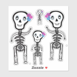 Esqueletos felices del Pegatina de vinilo de corte