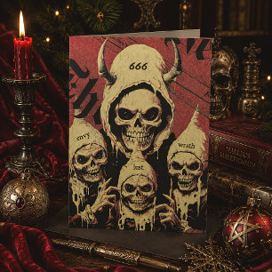 Esqueletos ocultos y Navidad gótica de terror del