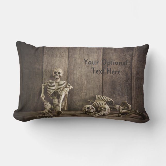 Esqueletos personalizados almohadas de lanzamiento (Anverso)