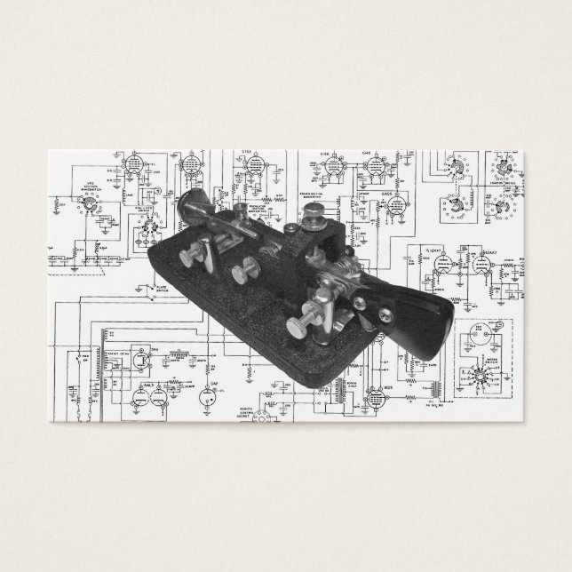 Esquema de clave de radio de código Morse (Frente)