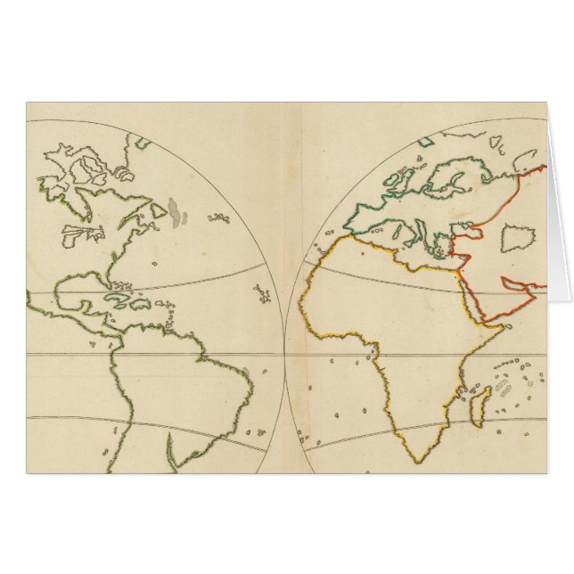 Esquema del mapa mundial (Anverso (Horizontal))