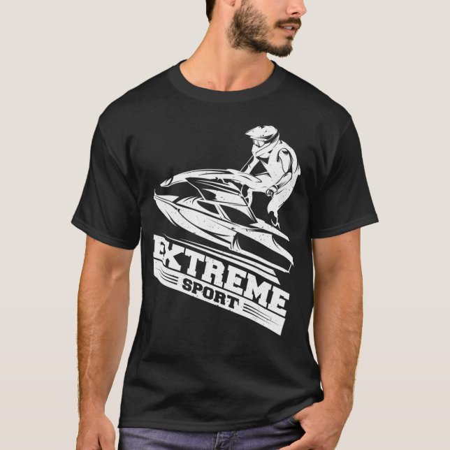 Esquí acuático T Esquí Tee Esquí camiseta deportiv (Anverso)