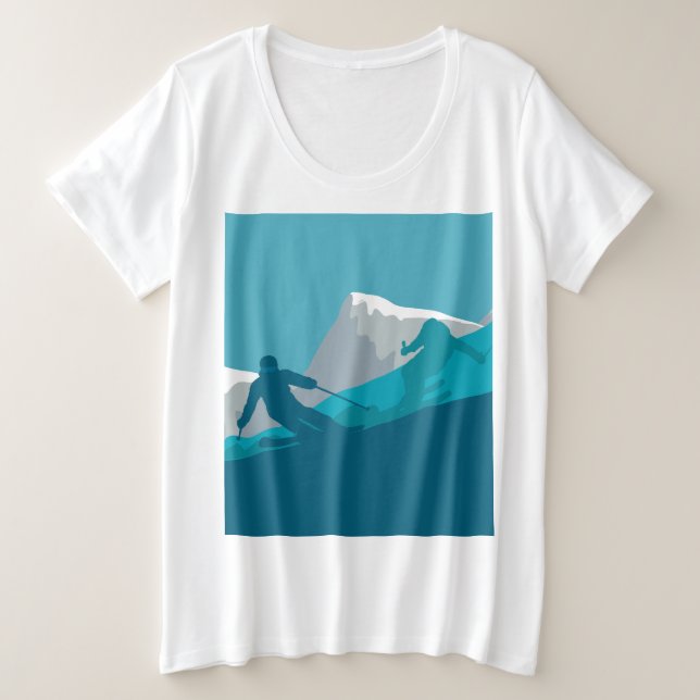 Esquí alpino cuesta abajo (Anverso del diseño)