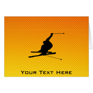 Esquí amarillo-naranja de la nieve