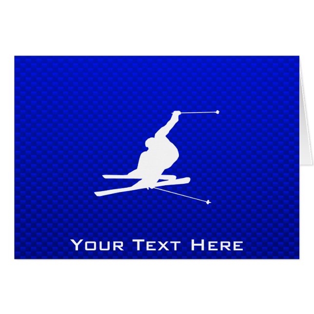 Esquí azul de la nieve (Anverso (Horizontal))