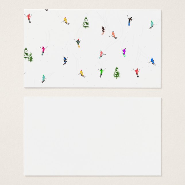 Esquí de esquí alpino en invierno (Anverso y reverso)