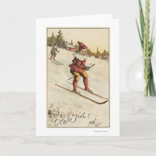 Esquí de GreetingSanta del navidad