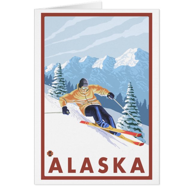 Esquí de nieve cuesta abajo - Alaska (Frente)