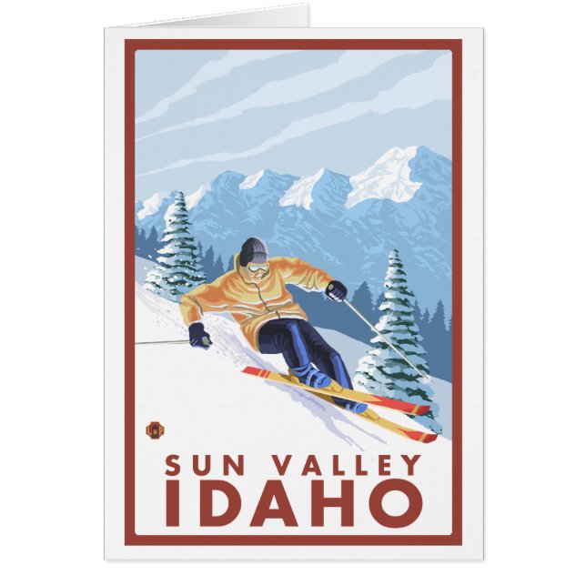 Esquí de nieve cuesta abajo - Sun Valley, Idaho (Frente)