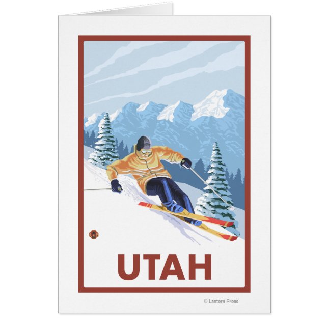 Esquí de nieve cuesta abajo Utah (Frente)