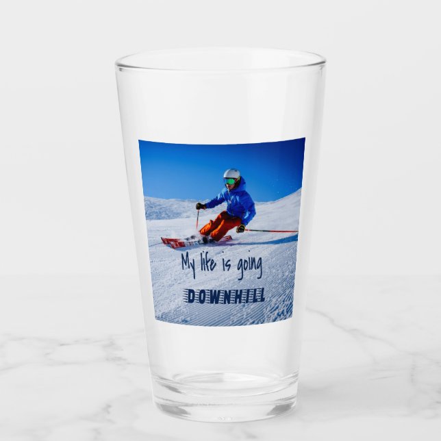 Esquí de nieve divertida y motivacional (Anverso)