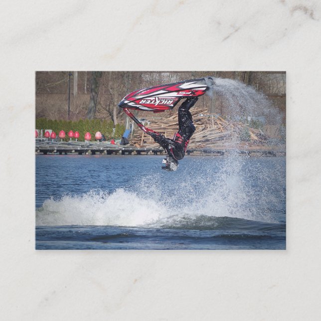 Esquí del jet - tarjeta de visita (Anverso)