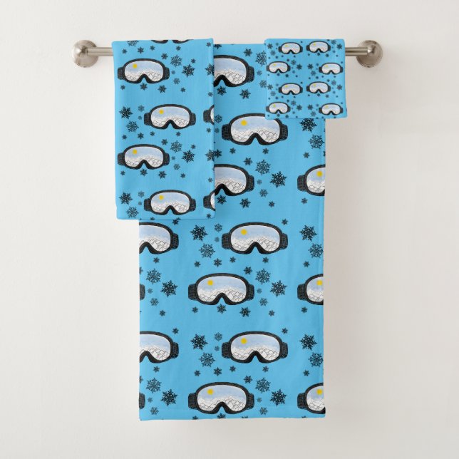 Esquí Goggles Mountain View Snowflakes Blue (In situ)