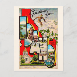 Esquí Idaho - Tarjeta Postal Antigua de Sun Valley