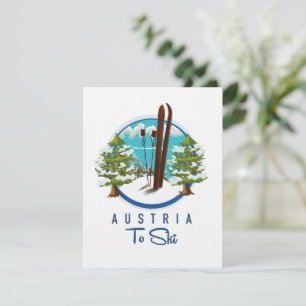 Esquí, logo del poster de esquí.