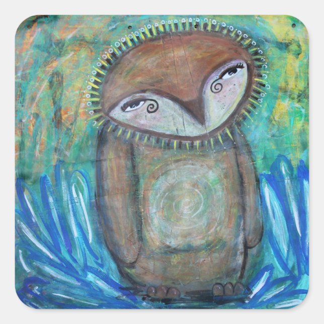 Esquiador de barro, sé valiente, Pegatina cuadrado (Anverso)