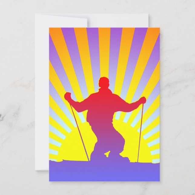 esquiador de descenso (Anverso)