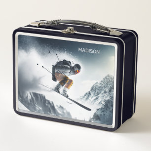 Esquiador de Montaña con Nombre Personalizado