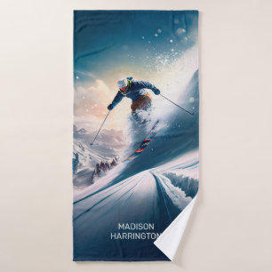 Esquiador de montaña de nombre personalizado