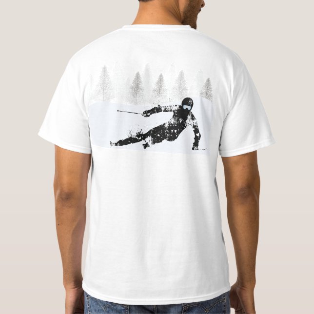 Esquiador profesional, camiseta para snowboard (Reverso)