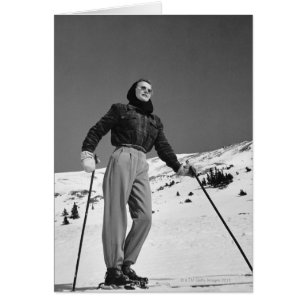 Esquiadora femenina