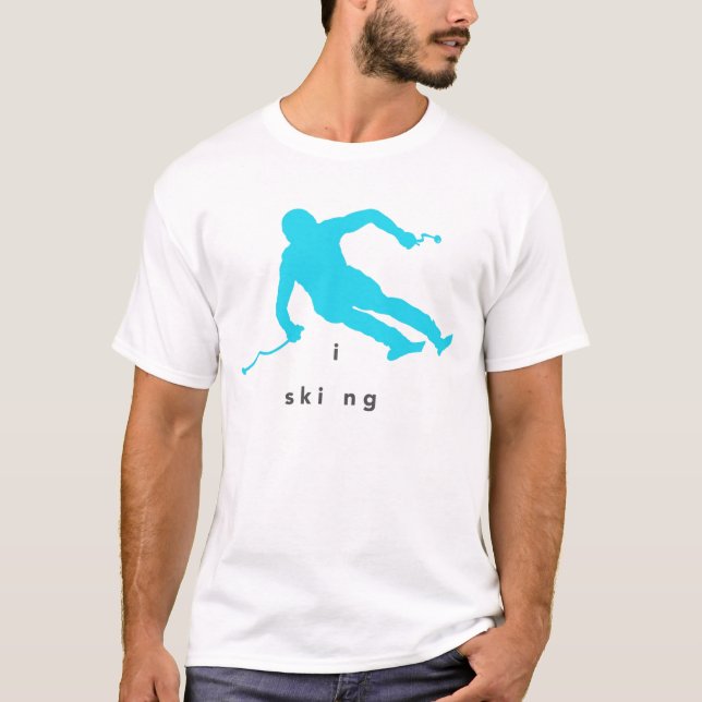 Esquiando camiseta (Anverso)