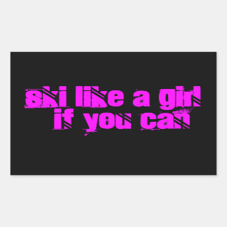 esquiar como un pegatina chica