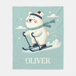 Esquiar Whimsical Cute Polar Oso Personalizado
