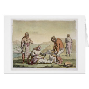 Esquimales, 1817 (grabado del color)