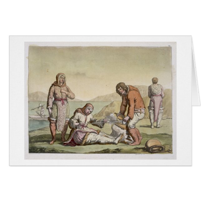 Esquimales, 1817 (grabado del color) (Anverso (Horizontal))
