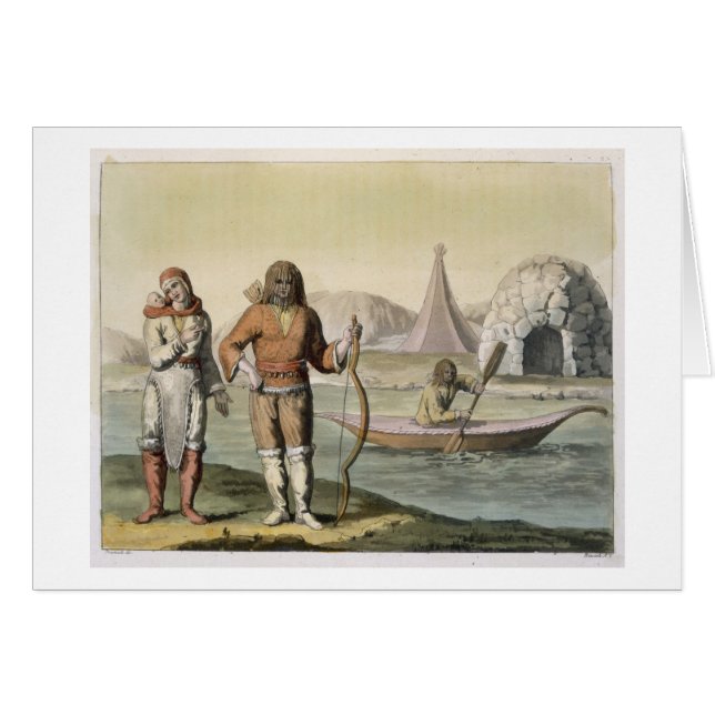 Esquimales en la Bahía de Hudson, de 'Le Costume (Anverso (Horizontal))