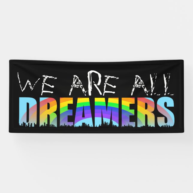 Esquina arcoiris Daca Dreamers 1 pancarta (Horizontal)