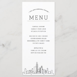Esquina de Chicago   Menú de cena de evento de Bod