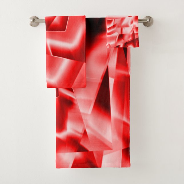 Esquina de cuadrados inclinados, rojo brillante a  (In situ)