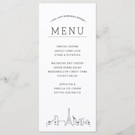 Esquina de Las Vegas | Menú de cena de evento de b