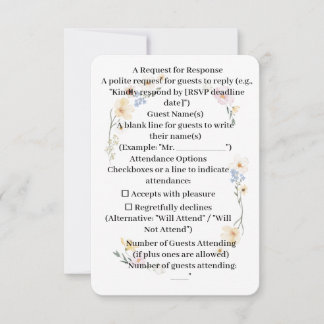 Esquina redondeada Tarjeta RSPV Watercolorido Flor