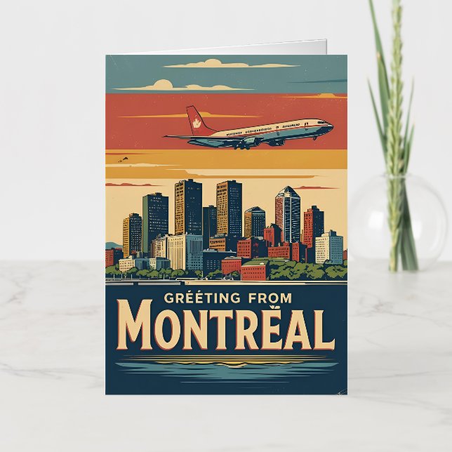 Esquina retro vintage de Montreal Canada (Anverso)