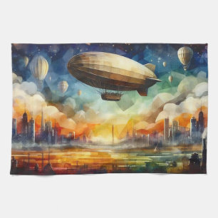 Esquina Steampunk con toalla de cocina de Zeppelin