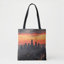 Esquina urbana de atardecer - Fin - Imprimir bolsa