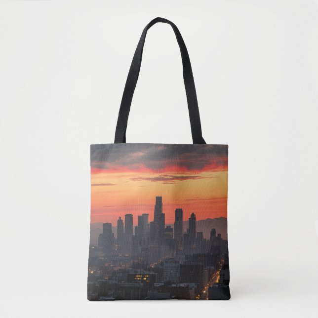 Esquina urbana de atardecer - Fin - Imprimir bolsa (Anverso)