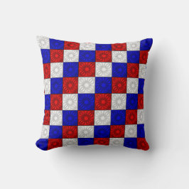 Esquinas llenas, Cojín decorativo cuadrado RWB