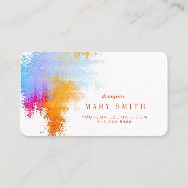 Esquinas redondas de la tarjeta de visita del (Anverso)