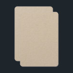 Esquinas redondeadas de invitaciones a Kraft de pe<br><div class="desc">Crea invitaciones personalizados impresionantes con nuestras tarjetas de papel Kraft de 3, 5" x 5" premium. Estas invitaciones versátiles y respetuosas con el medio ambiente cuentan con esquinas redondeadas y un acabado suave en tonos tierra, perfecto para cualquier ocasión especial. Diseñadas con un grosor de 14 puntos y un peso...</div>