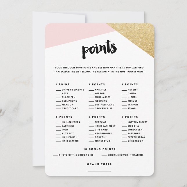 Esquinas | Tarjetas de puntos de bolso para desped (Anverso)