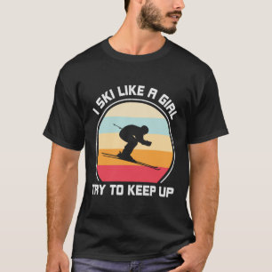 Esquio Como Un Chica Intenta Mantener La Camiseta