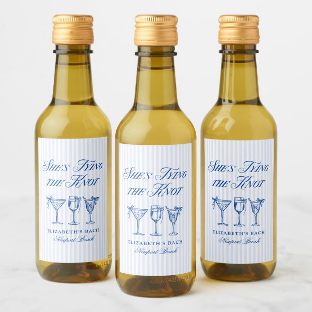 Está atando la mano elegante de la costa de Knot (Botellas)