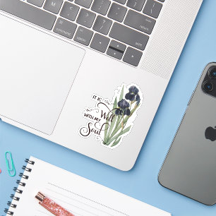 Está bien pegatina de iris morado